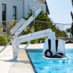 Gives mobility challenged people access to the pool or spa.